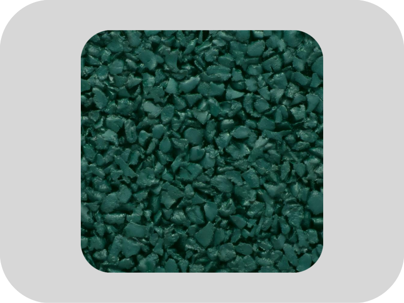 Strong three-dimensional green track EPDM rubber granules حبيبات مطاطية قوية ثلاثية الأبعاد من EPDM ذات المسار الأخضر