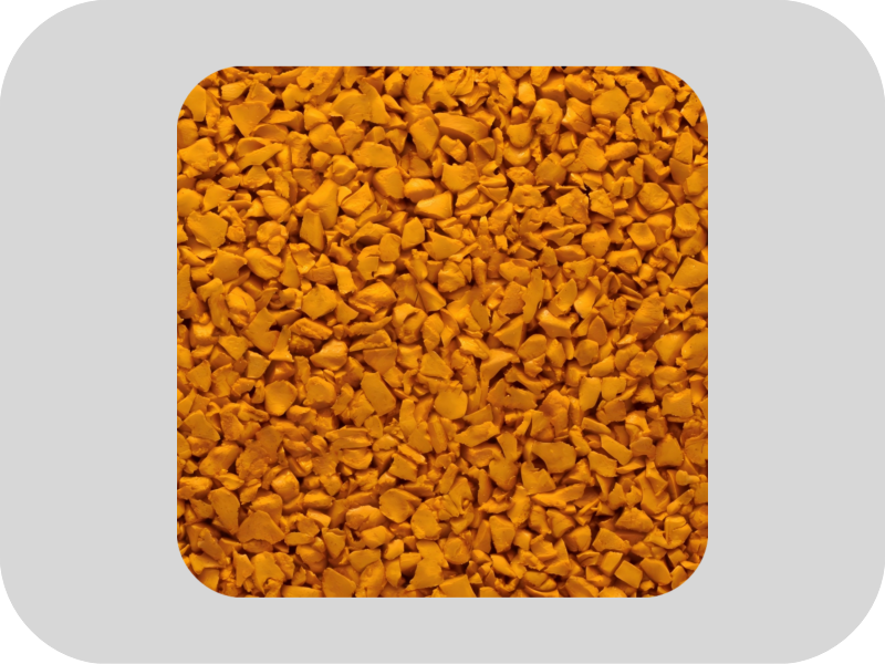 Antioxidant yellow EPDM rubber granules حبيبات مطاطية صفراء مضادة للأكسدة EPDM