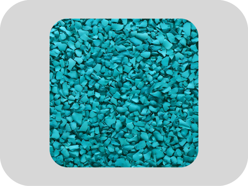 Anti slip and wear-resistant blue EPDM rubber granules حبيبات مطاط EPDM زرقاء مقاومة للانزلاق ومقاومة للاهتراء