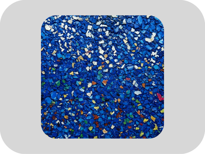 Mixed color EPDM rubber granules EPDM-Gummigranulat in verschiedenen Farben