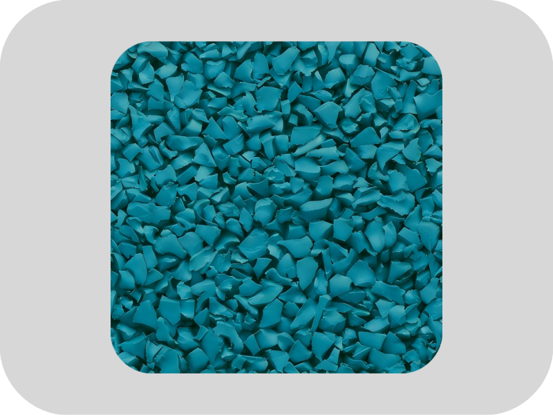 Antioxidant blue high elasticity EPDM rubber granules حبيبات مطاطية EPDM زرقاء عالية المرونة مضادة للأكسدة
