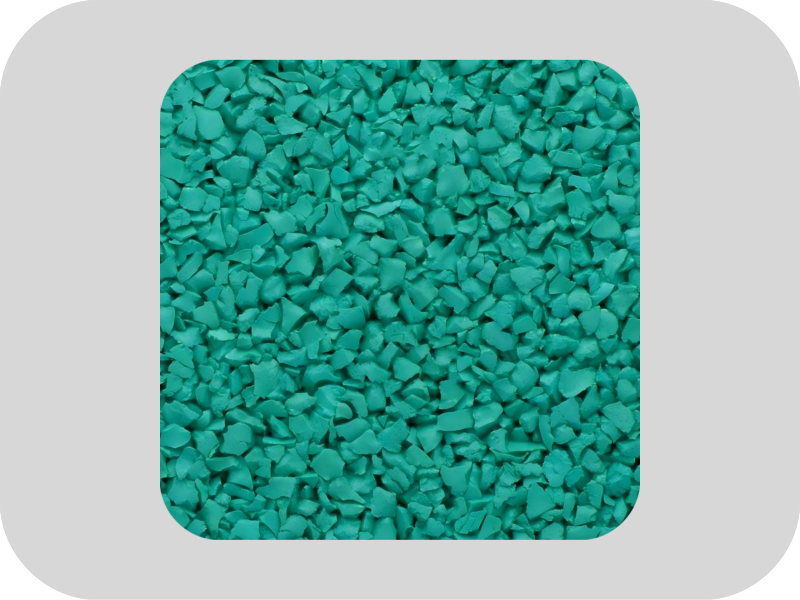 Kindergarten environmentally friendly green EPDM rubber granules حبيبات مطاطية EPDM خضراء صديقة للبيئة لرياض الأطفال