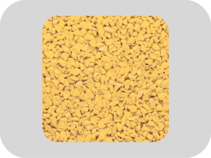 Yellow high elasticity EPDM rubber granules حبيبات مطاطية صفراء عالية المرونة EPDM