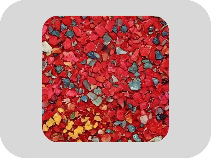 High elasticity mixed color EPDM rubber granules حبيبات مطاطية EPDM ذات ألوان مختلطة عالية المرونة