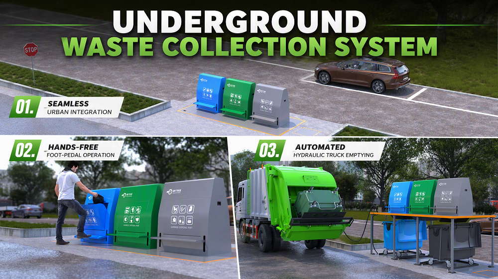 Underground Waste Collection System نظام جمع النفايات تحت الأرض