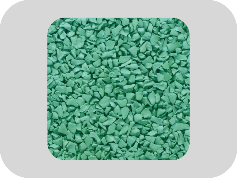 Anti aging green EPDM rubber granules Grünes Anti-Aging-EPDM-Gummigranulat