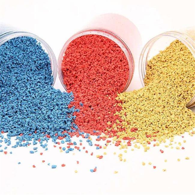 YellowGreyBlack EPDM granules حبيبات EPDM باللون الأصفر والرمادي والأسود