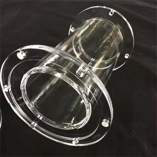 Low thermal expansion coefficient high-purity quartz flange Brida de cuarzo de alta pureza con bajo coeficiente de expansión térmica