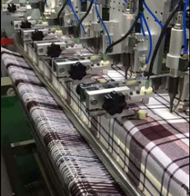 2400mm width Automatic Blanket Cutting Machine with 6 Ultrasonic Cutters 