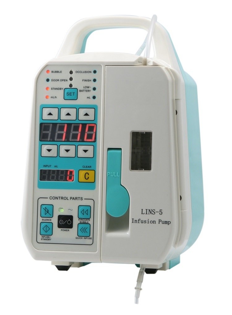 Pompa per infusione a siringa portatile medica (LINS-5)
