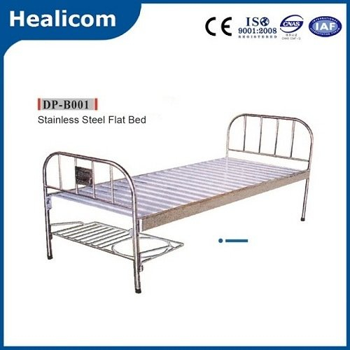 أثاث المستشفى الفولاذ المقاوم للصدأ سرير طبي مسطح