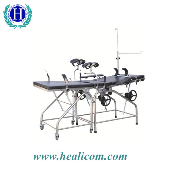 HC-83A Hoạt động y tế bằng thép không gỉ Bàn giao hàng sản khoa Giường Bàn khám Phụ khoa