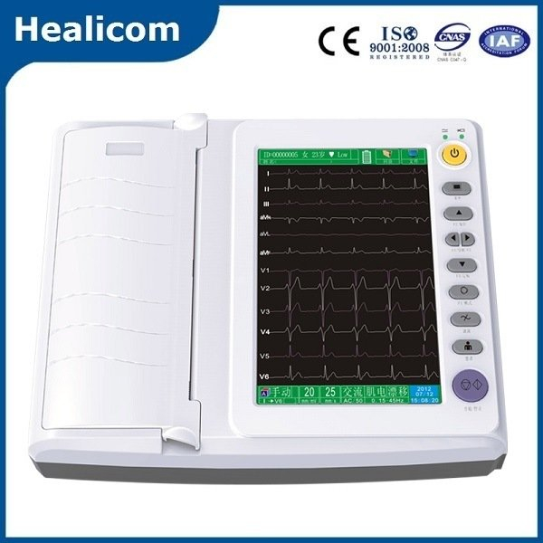 Медицинский портативный 12-канальный цифровой ЭКГ (электрокардиограмма) аппарат HE-12B