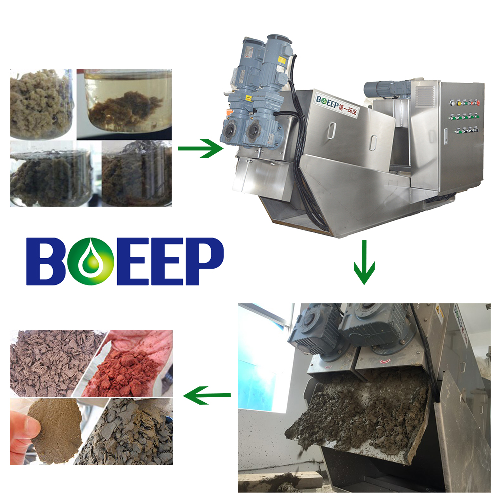 tornillo de deshidrataci&oacute;n de lodos