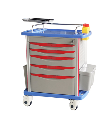 Carrello di emergenza della mobilia dell'ospedale dell'ABS HC-75001B