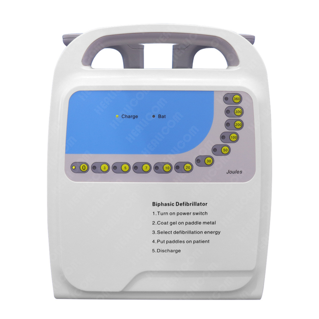 HC-8000A Medical Portable Biphasic Cardiac External Defibrillator With English voice