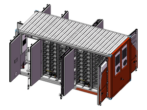 Sistema de almacenamiento de energía de batería de iones de litio de máquina integrada
