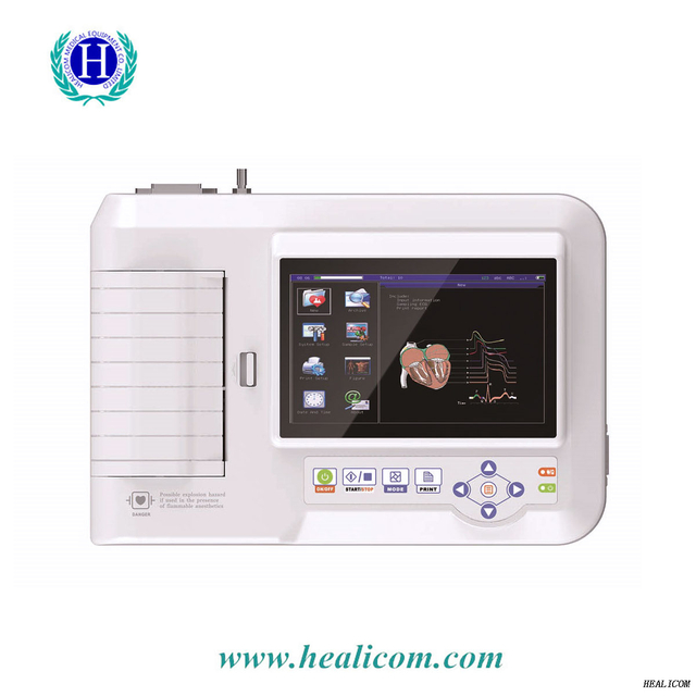 Medical CE อนุมัติ Electrocardiograph Digital 6 Channel ECG เครื่องตรวจคลื่นไฟฟ้าหัวใจ