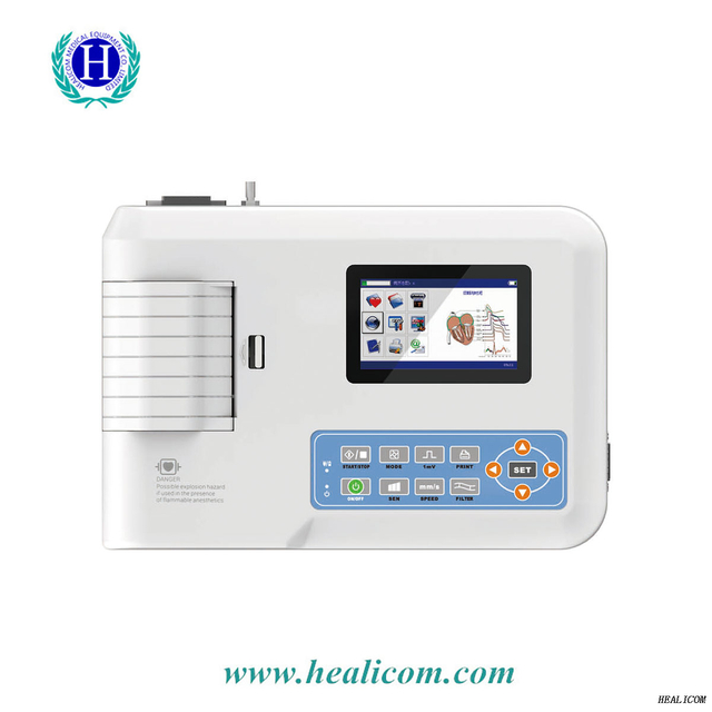 Высококачественный медицинский электрокардиограф, 12 отведений, 3-канальный цифровой портативный ЭКГ-аппарат