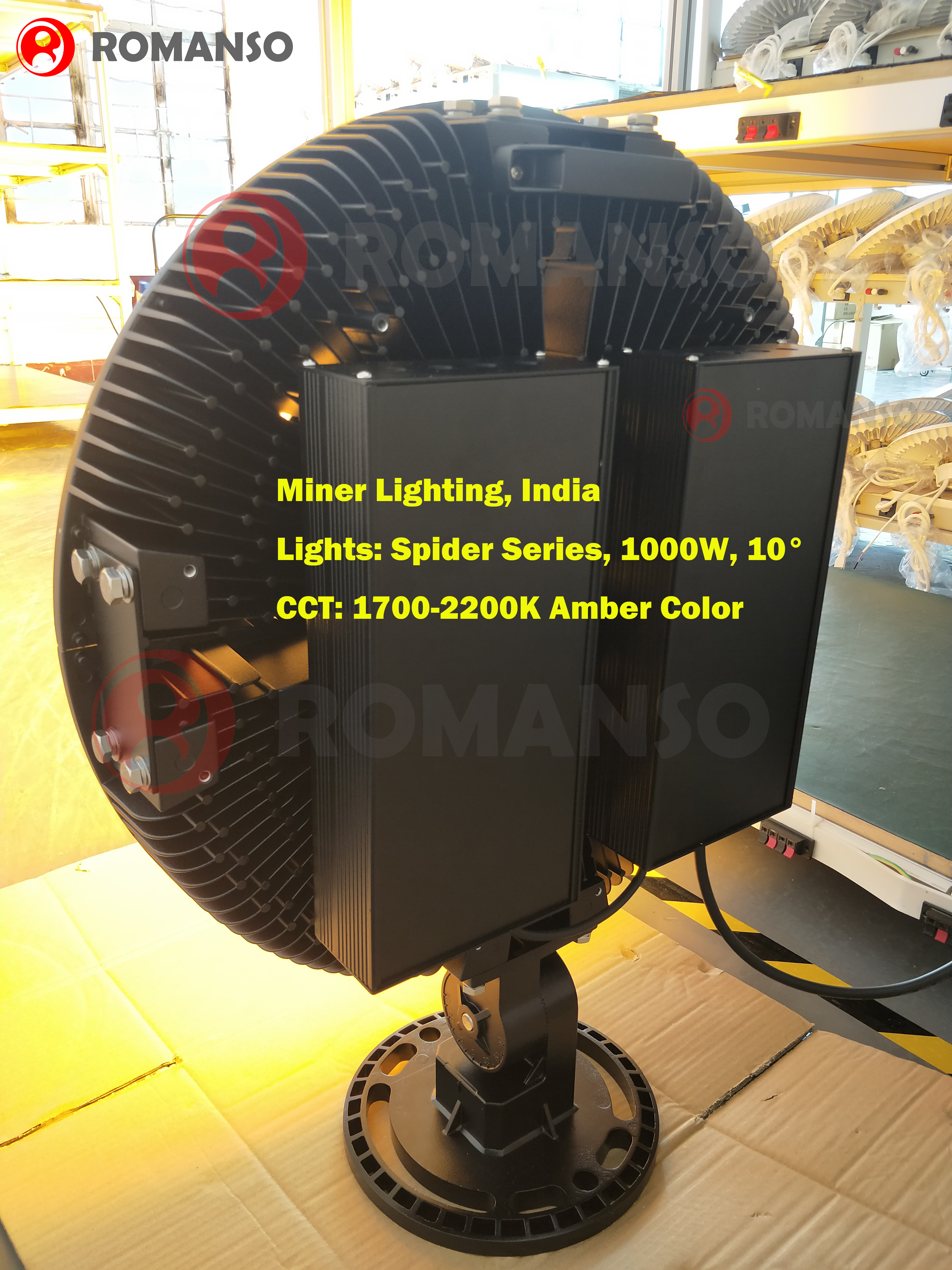 Romanso L3 Spider Luz LED para Estadio-Color &Aacute;mbar 3