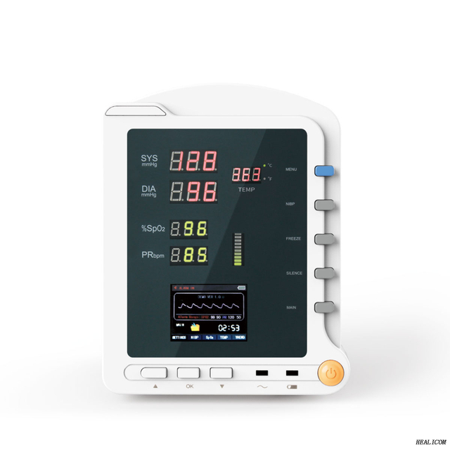 Monitor de sinais vitais de UTI médico portátil de alta qualidade Monitor de paciente NIBP SPO2