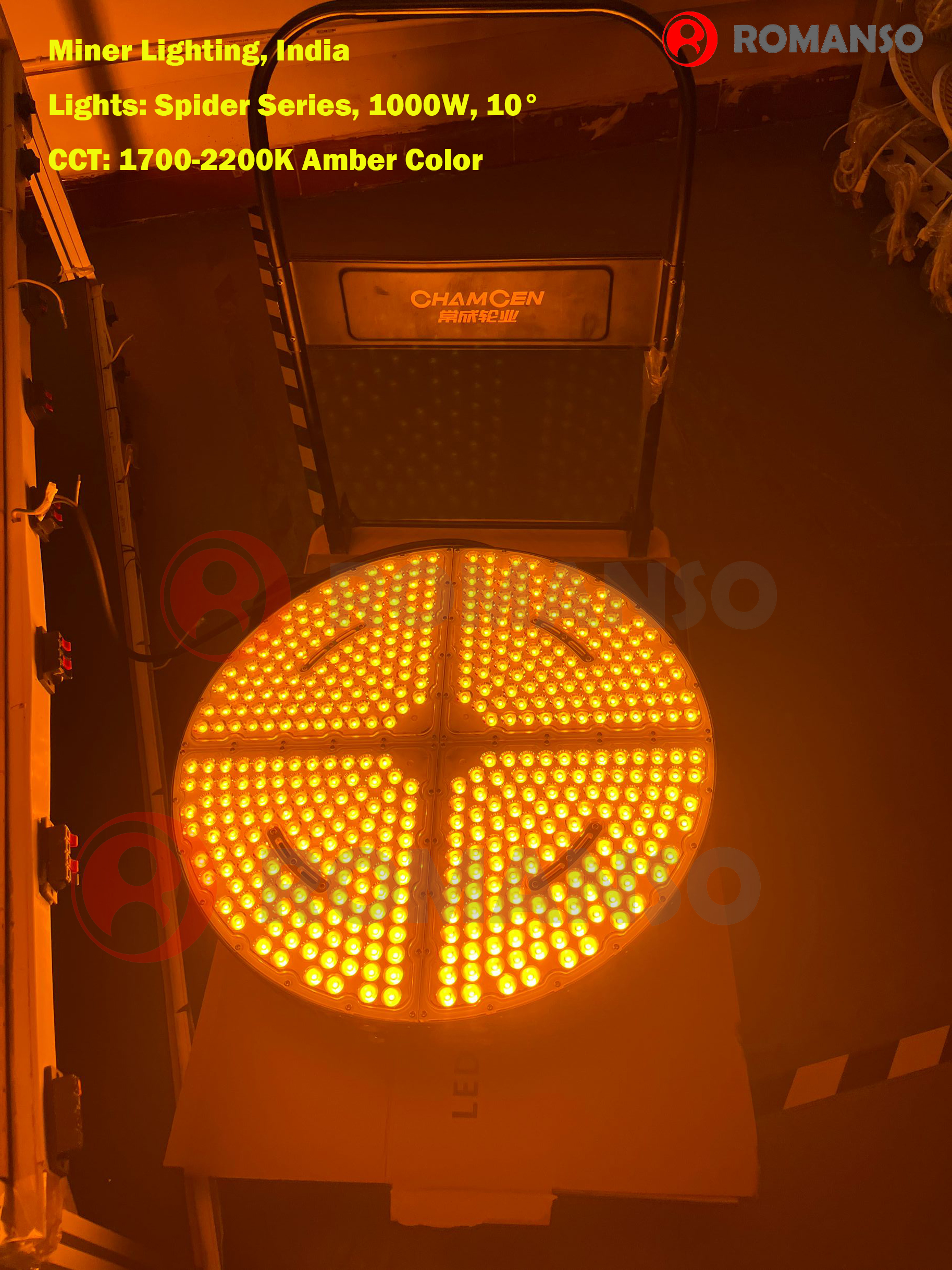 Romanso L3 Spider Luz LED para Estadio-Color &Aacute;mbar 2
