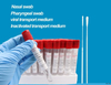 Kits de cotonete para amostragem de vírus descartáveis ​​Kits de teste de amostragem viral de meio de tubo de transporte universal para vírus Utm com cotonete nasal