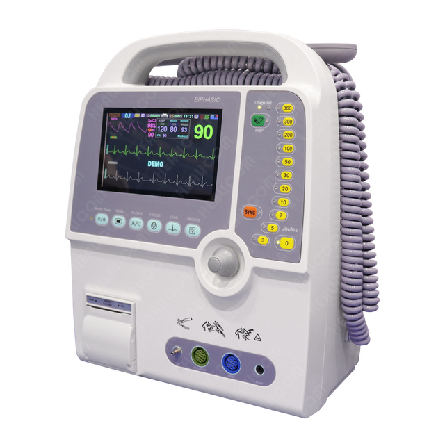 Monitor de desfibrilador externo cardíaco de emergência bifásico portátil HC-8000C