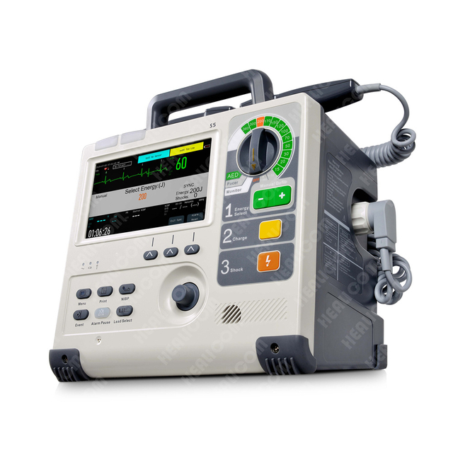 Monitor de desfibrilador cardíaco externo automatizado de DEA de emergência portátil S5
