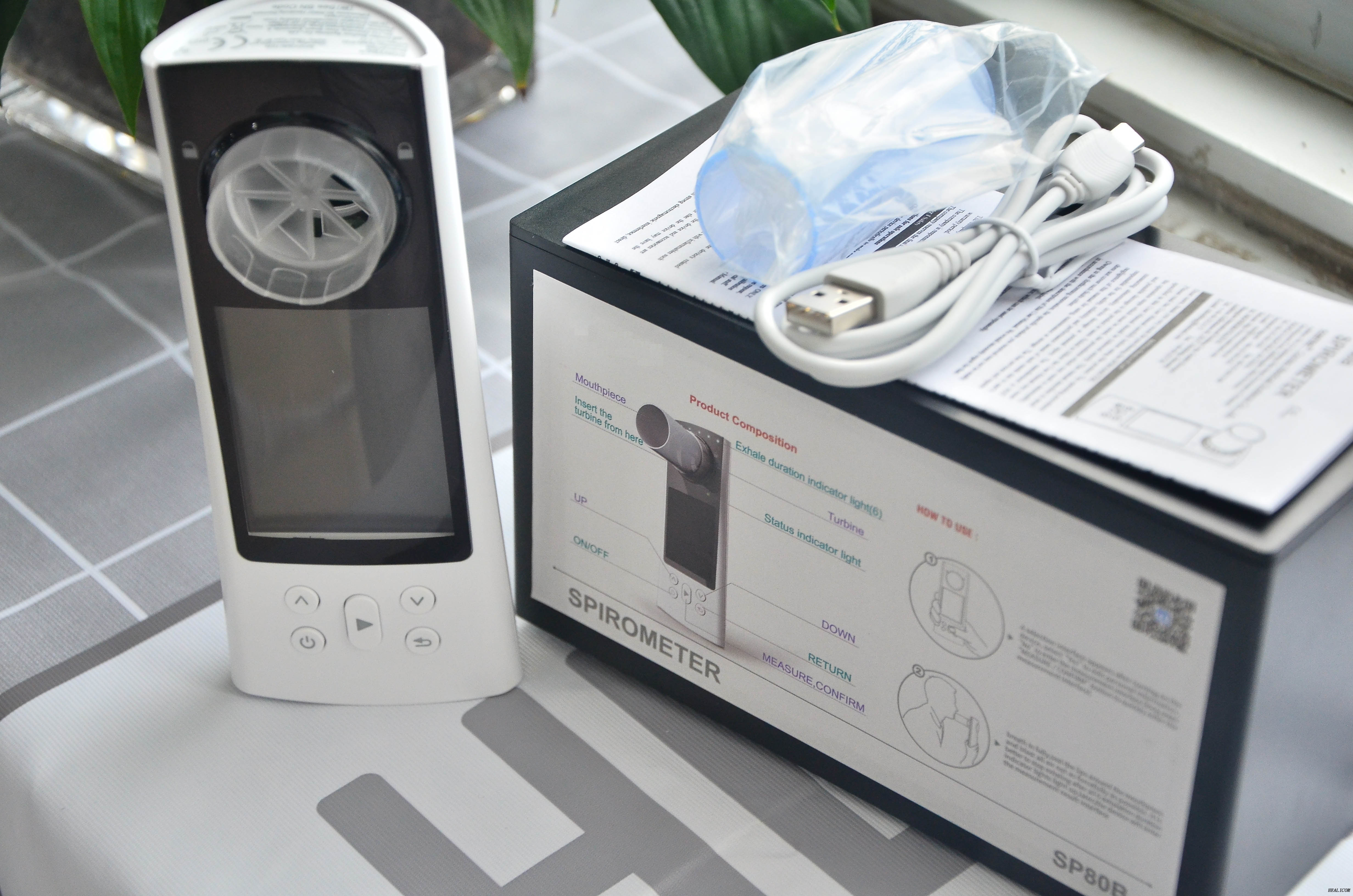 Analizzatore di test di funzionalità polmonare polmonare HSP80B più economico Dispositivi di test polmonari spirometrici portatili con spirometro