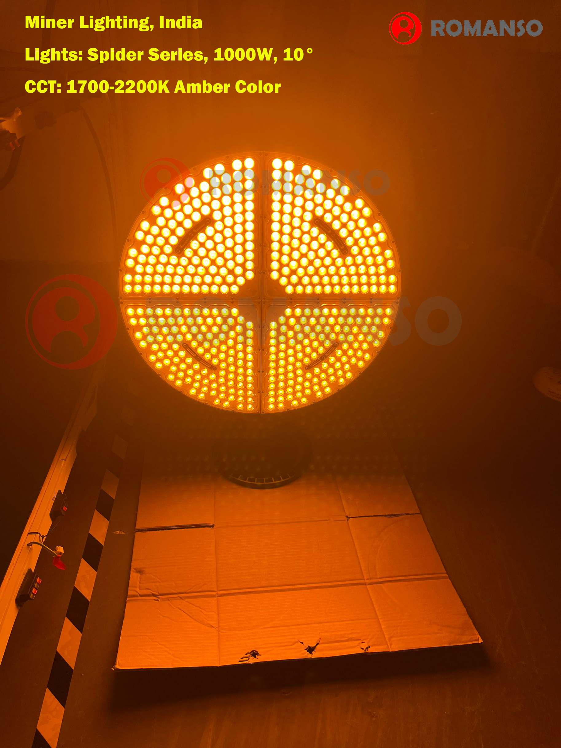 Romanso L3 Spider Luz LED para Estadio-Color &Aacute;mbar 1