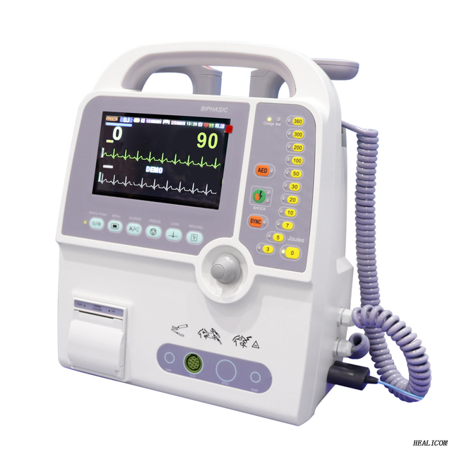 Monitor de desfibrilador externo cardíaco de emergência bifásico portátil HC-8000D