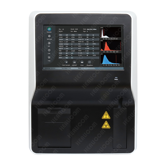 HMA-3000 Large LCD Touch Screen 3 Part Automatic Hematology Analyzer