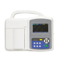 HE-03H 06H Medical Portable 4.3 inch Color LCD 3 Channel Digital Electrocardiograph