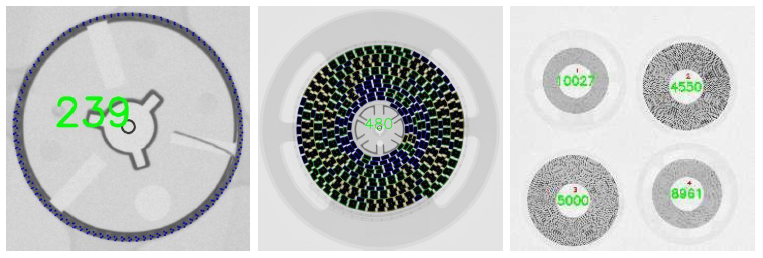 X-Ray Reel Component Counting Image