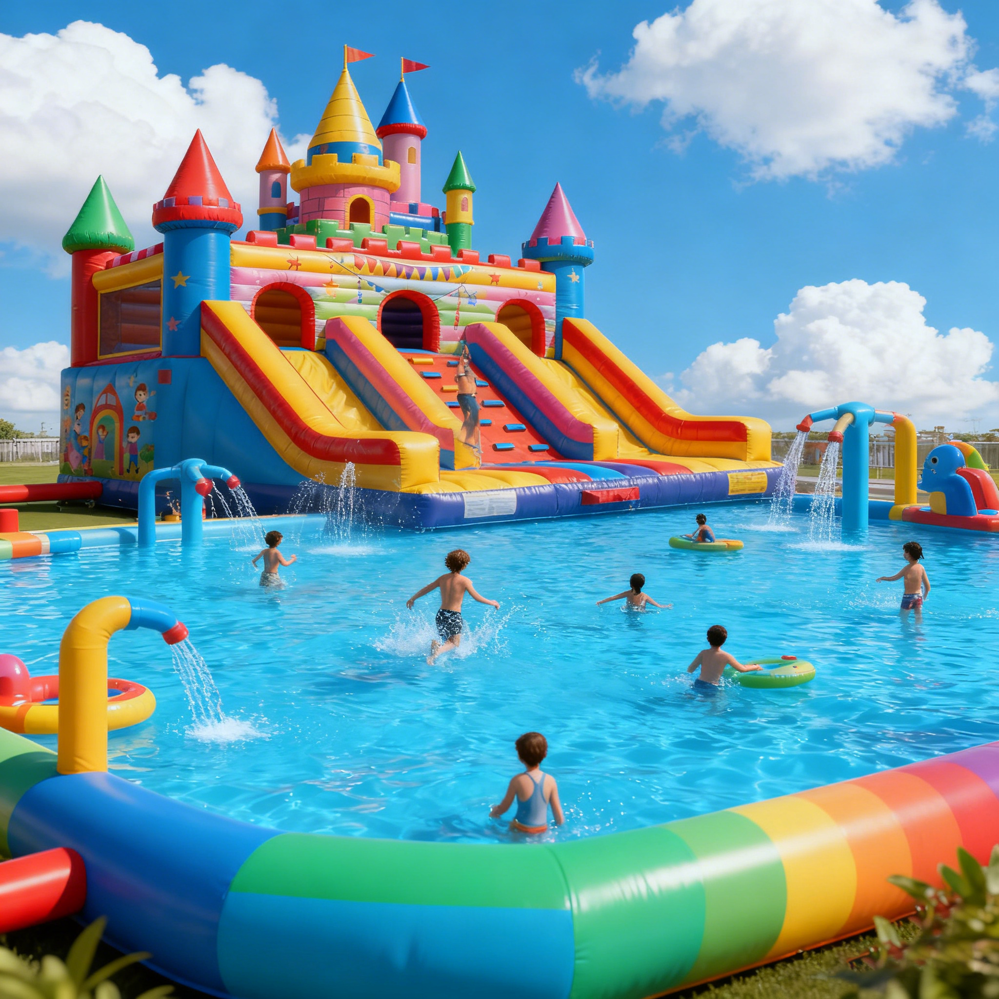 parque acuático inflable