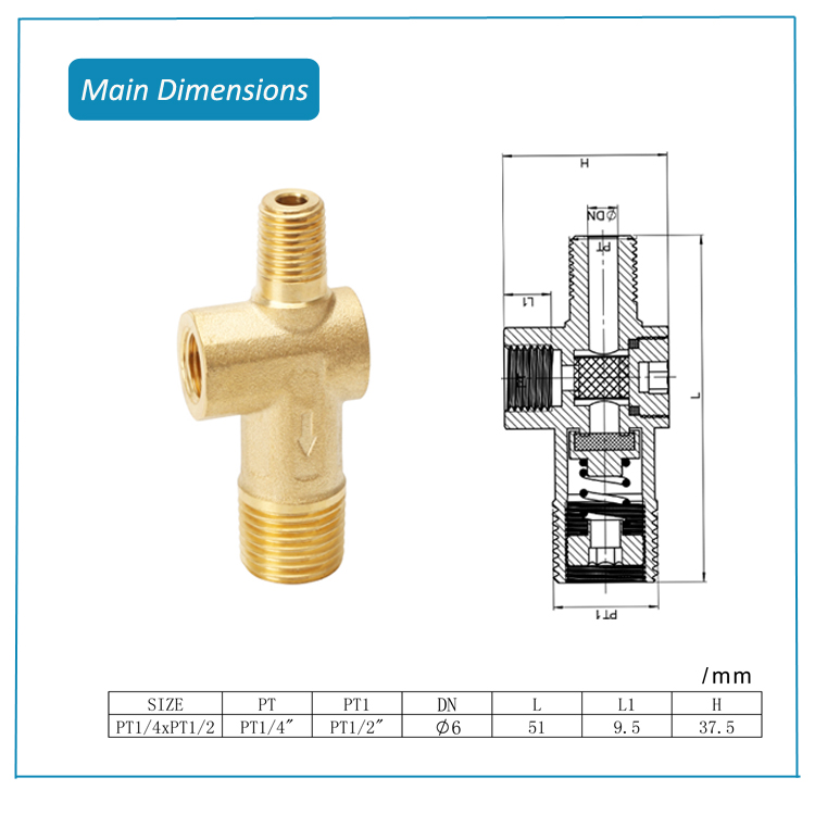 brass safety relief valve dimensions