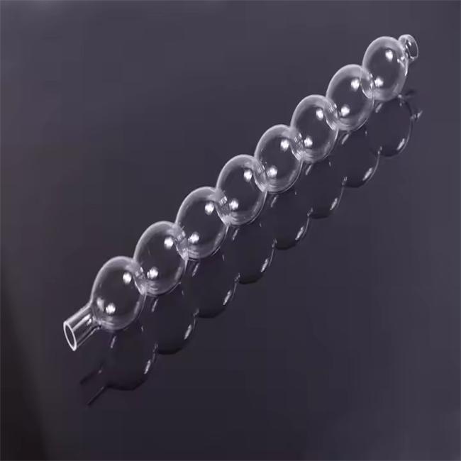 أنبوب مكثف زجاجي كوارتز حلزوني شفاف