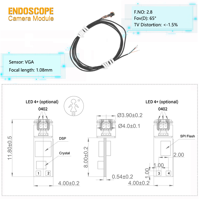 Durchmesser 4 mm Kameramodul