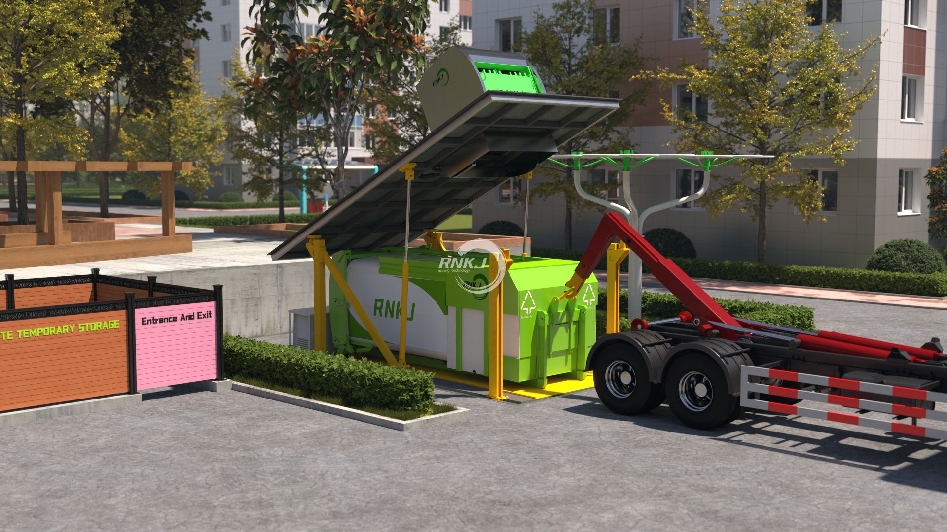 Compactador de basura subterr&aacute;neo