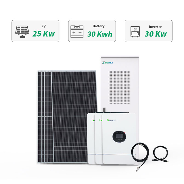 2022 Hot Sale 25KW House Complete zonnestelselkit voor thuis 