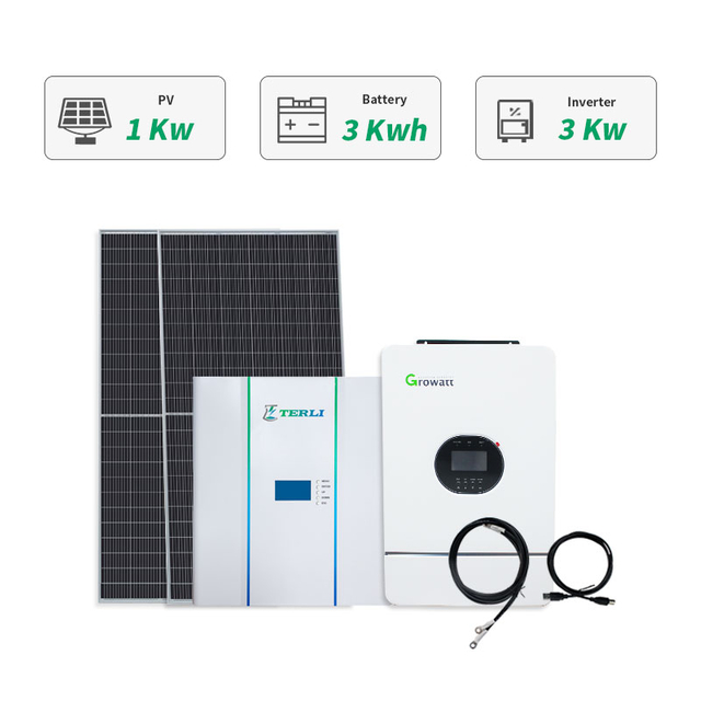 off Grid 2kw Zonne-energie Vermogen Fotovoltaïsch zonnestelsel