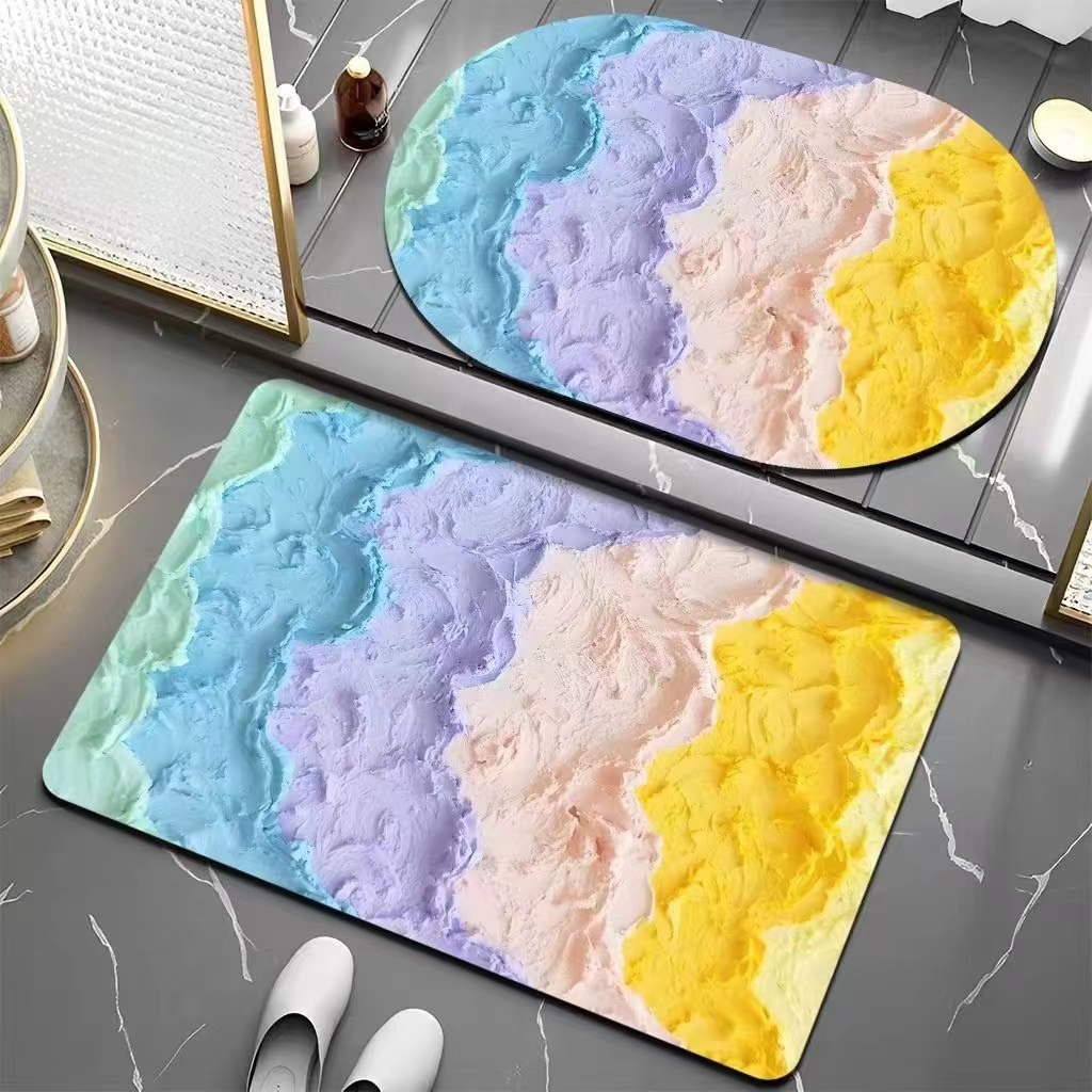 3D نیا ڈیزائن واش ایبل باتھ روم Mat3D نیا ڈیزائن واش ایبل باتھ روم چٹائی