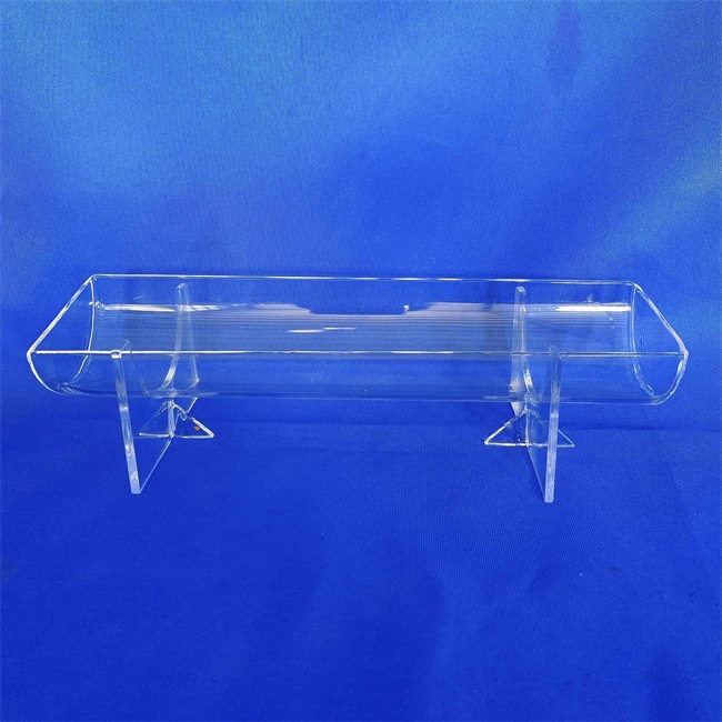 Instrumento de laboratorio de barco de cuarzo transparente de alta pureza-2