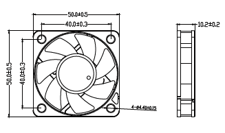 Ventilateur CC 50x50x10mm