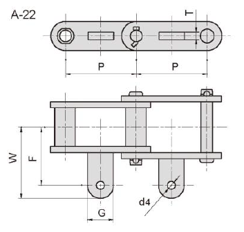 Precision Custom Attachment Industrial Bush Chain Precision Custom Attachment Industrial Bush Chain