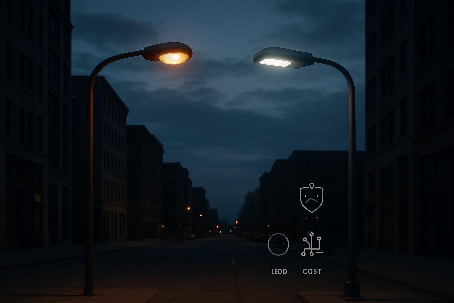Farola de sodio frente a LED: c&oacute;mo elegir en 2026