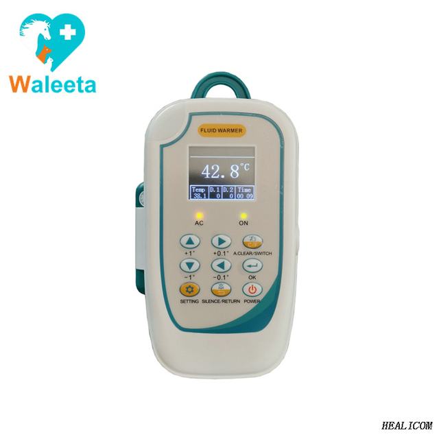 Venda quente WFW-VET Ecrã LCD colorido portátil compacto leve duplo sulco aquecedor máquina veterinária aquecedora de fluido