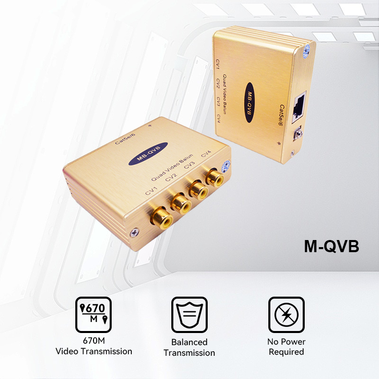 【M-QVB】Bal&uacute;n de v&iacute;deo cu&aacute;druple Cat5e/6 NTSC/PAL/SECAM