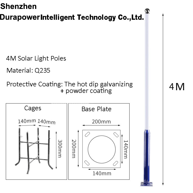 driveway solar lamp pole